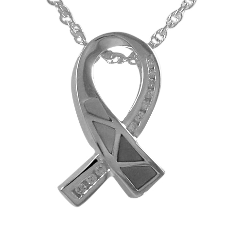 Breast Cancer Ribbon Cremation Pendant III